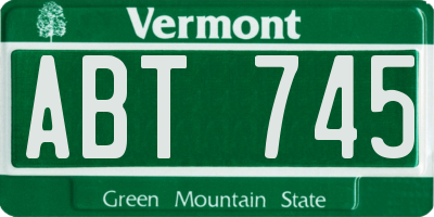 VT license plate ABT745