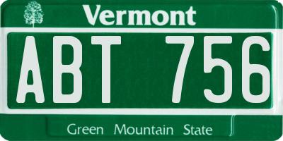 VT license plate ABT756