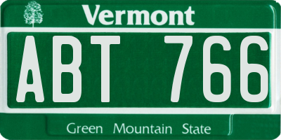 VT license plate ABT766