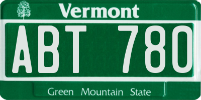 VT license plate ABT780