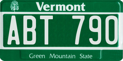 VT license plate ABT790