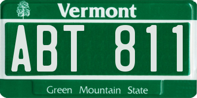 VT license plate ABT811