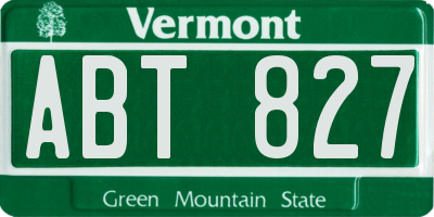 VT license plate ABT827