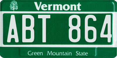 VT license plate ABT864