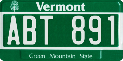 VT license plate ABT891