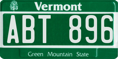 VT license plate ABT896
