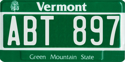 VT license plate ABT897