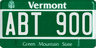 VT license plate ABT900