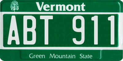 VT license plate ABT911