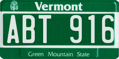 VT license plate ABT916