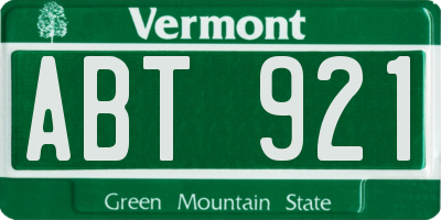 VT license plate ABT921