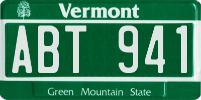VT license plate ABT941