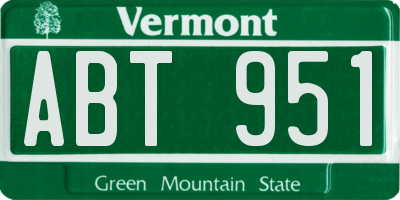 VT license plate ABT951
