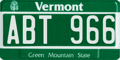 VT license plate ABT966