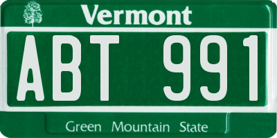 VT license plate ABT991