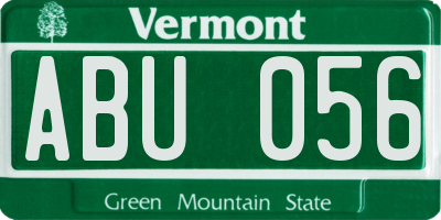 VT license plate ABU056