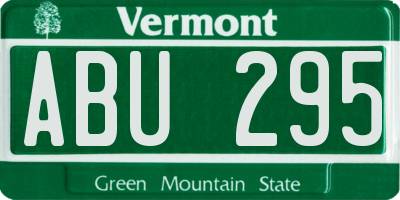VT license plate ABU295