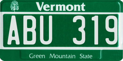 VT license plate ABU319