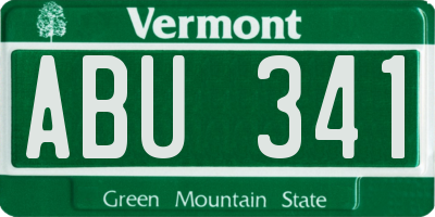 VT license plate ABU341