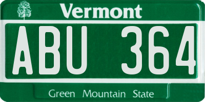 VT license plate ABU364