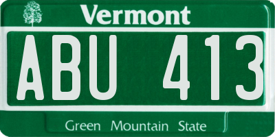 VT license plate ABU413