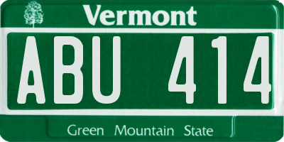 VT license plate ABU414