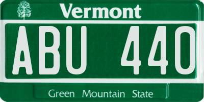VT license plate ABU440