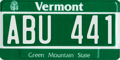 VT license plate ABU441