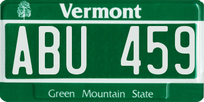 VT license plate ABU459