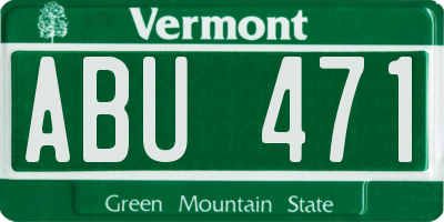 VT license plate ABU471