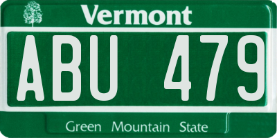 VT license plate ABU479