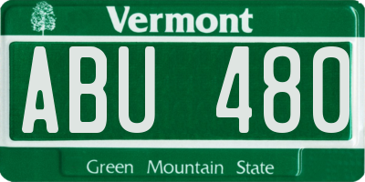 VT license plate ABU480