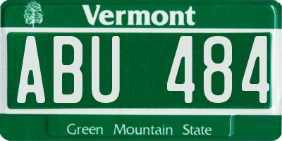 VT license plate ABU484