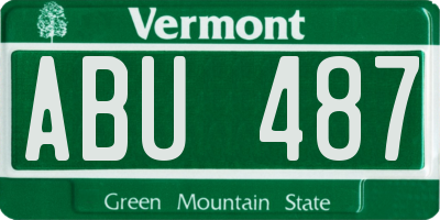 VT license plate ABU487