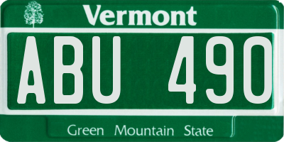 VT license plate ABU490