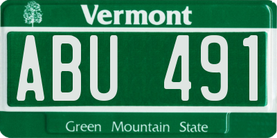 VT license plate ABU491