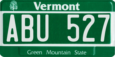 VT license plate ABU527