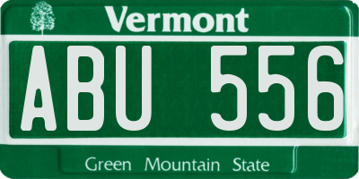 VT license plate ABU556