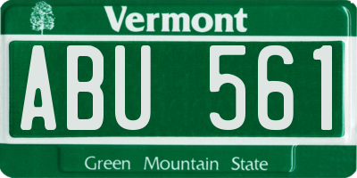 VT license plate ABU561