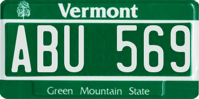 VT license plate ABU569