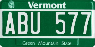 VT license plate ABU577