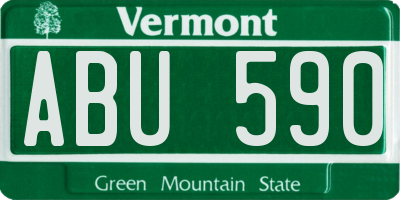 VT license plate ABU590