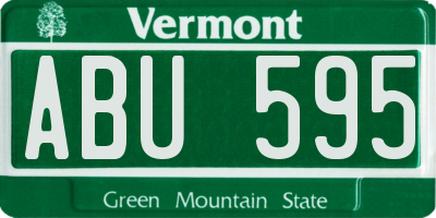 VT license plate ABU595