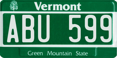 VT license plate ABU599