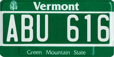 VT license plate ABU616