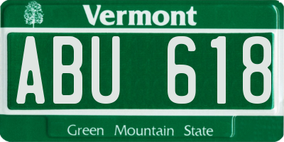 VT license plate ABU618