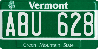 VT license plate ABU628
