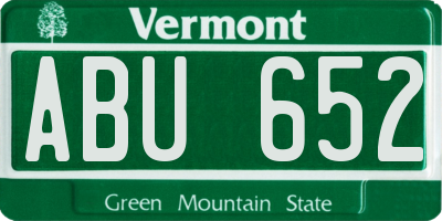VT license plate ABU652