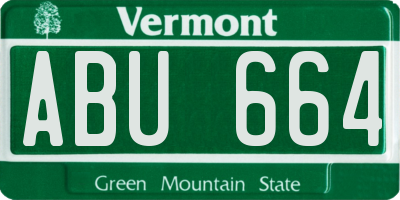 VT license plate ABU664