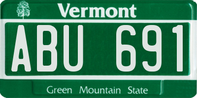 VT license plate ABU691